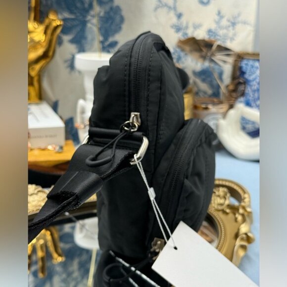 🆕 GANNI 🧿 NWT Mini Quilted Recycled Tech Black Nylon Crossbody Bag - Picture 6 of 15